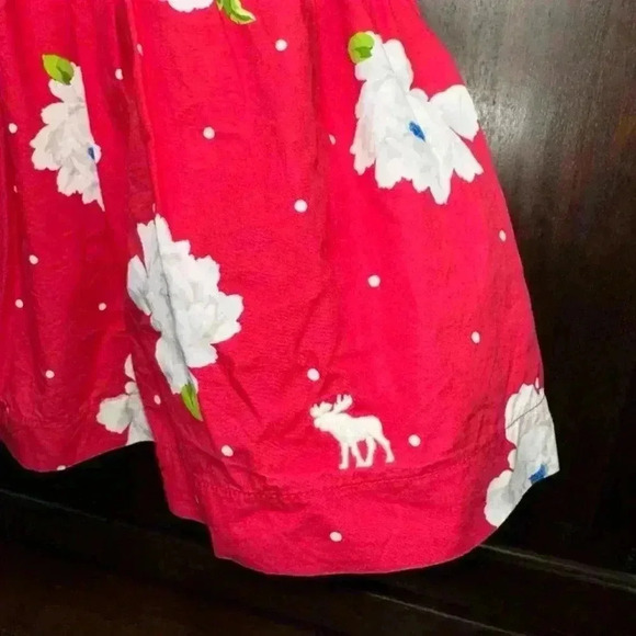 Abercrombie & Fitch Red Floral Dress Size L Kids - Picture 2 of 13